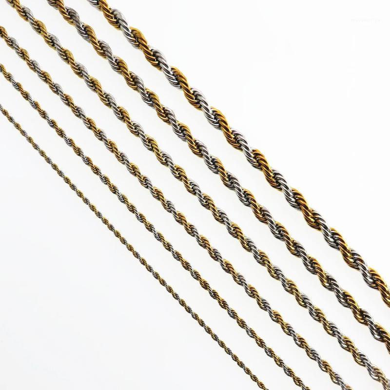 

316L Stainless Steel Gold-color Rope Chain Necklace For Men And Women Fashion Party Jewelry1