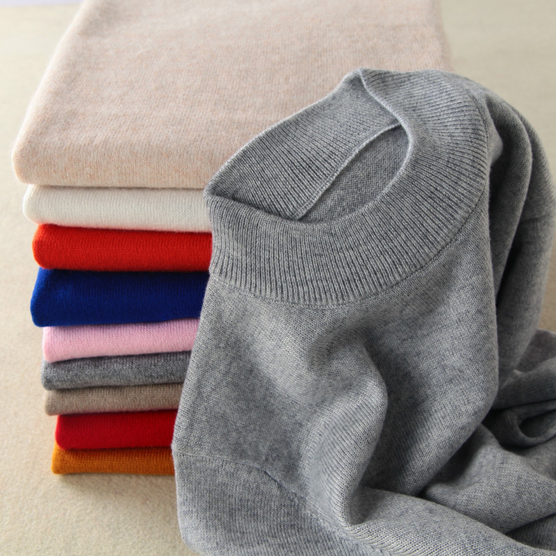 

2021 New Turtleneck Cashmere Sweater Women Autumn Winter Korean Long Sleeve Sweaters and Pullovers Pull Femme Hiver Knitted Jumper P2vt, Coral red