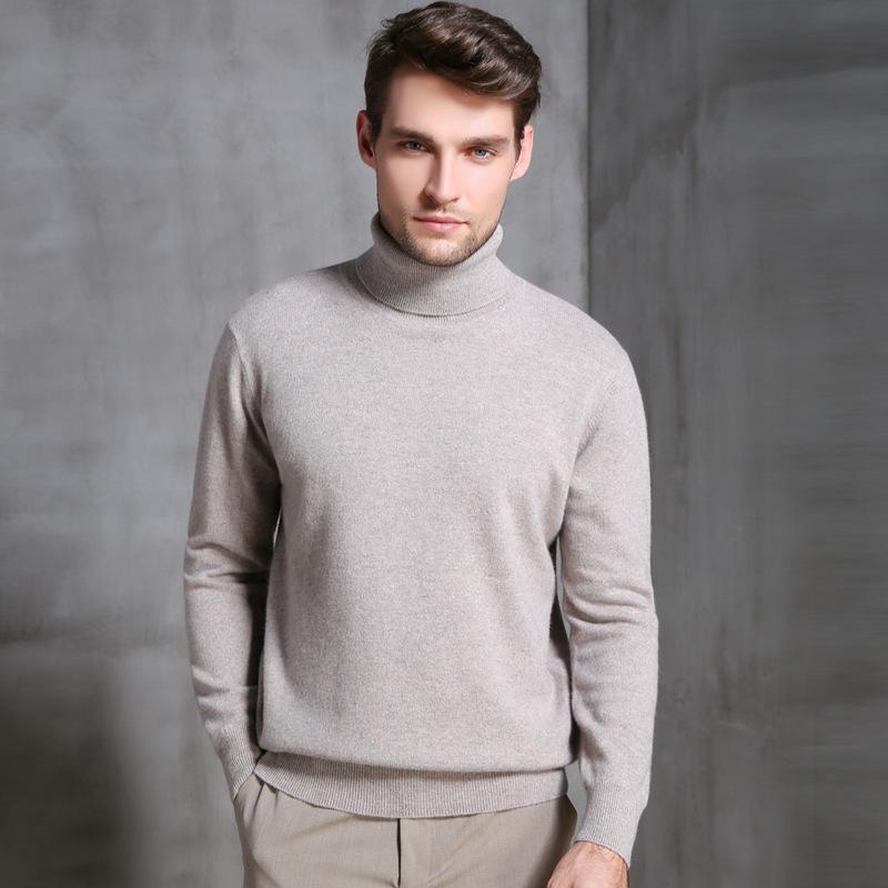 

Turtleneck Sweater Men Clothes 2020 Autumn Winter Cashmere Cotton Blend Warm Jumper Pullover, Black