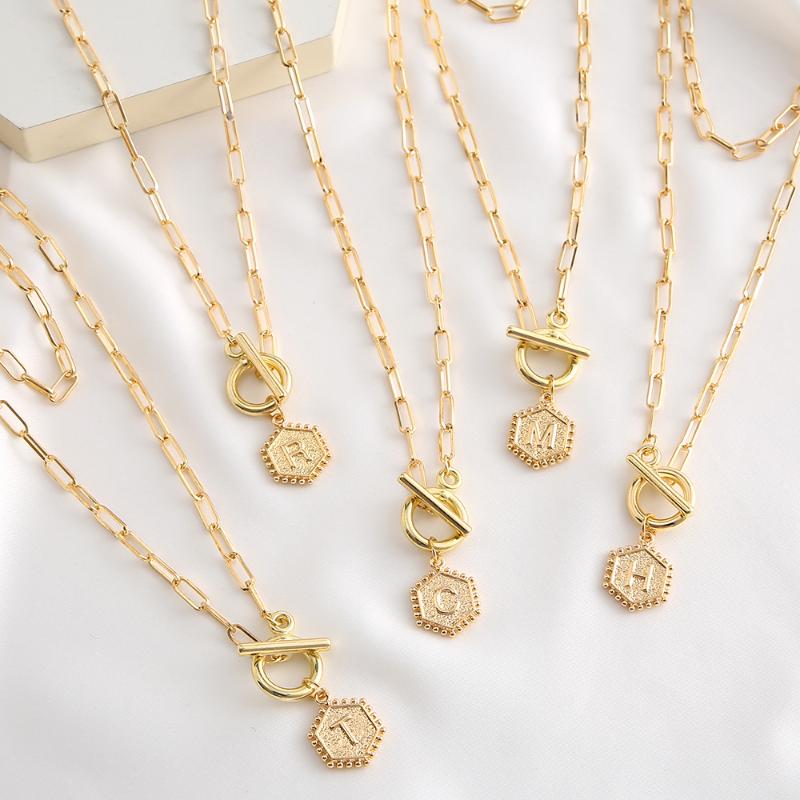 

Pendant Necklaces Trendy Gold Initial Letter For Women Fashion A-Z Alphabet Necklace Multilayer Chain Birthday Jewelry Gift