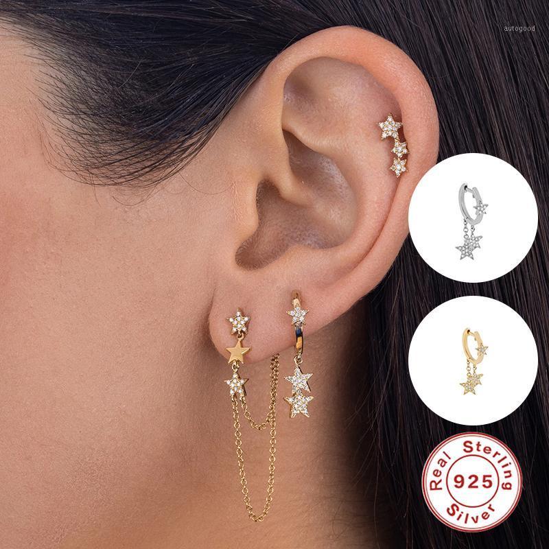 

Hoop & Huggie MARY Fashion Earring Exquisite Jewelry 100% 925 Sterling Silver Earrings For Women Pendientes Birthday Present Brinco1