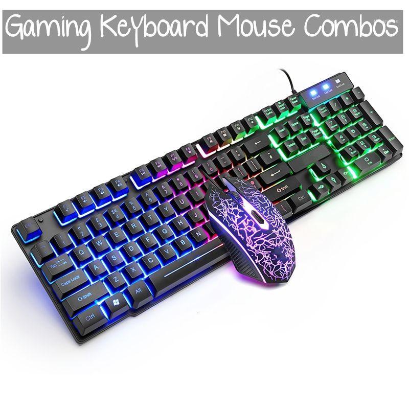 

Gaming Keyboard Mouse Combos 104 Keys Rainbow RGB Backlight Wired Mechanical Keyboard Game Mouse Mice For Computer PC Laptop1