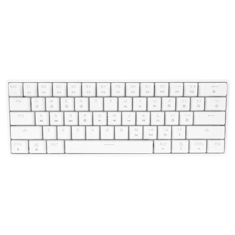 

SK61 Mini Portable 60% Mechanical Keyboard Gateron optical Switches RGB Backlit Hot Swappable Wired Gaming Keyboard for PC Mac