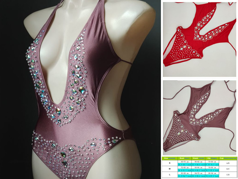 

Woman designers swimsuit women one piece swimsuit bikini designer swimsuit factory direct femme swimsuits womens hand-sewn diamond bikinis, Red