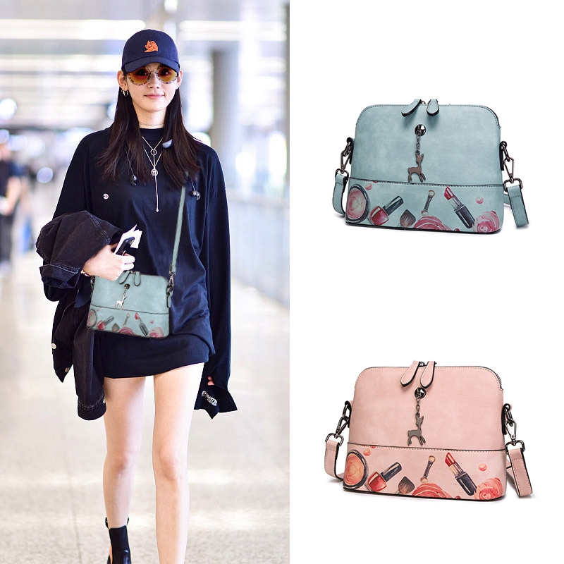 

women crossbody bags pu leather shell bags fashion ladies hand bag for women girls square crossbody messenger bag, Black;red