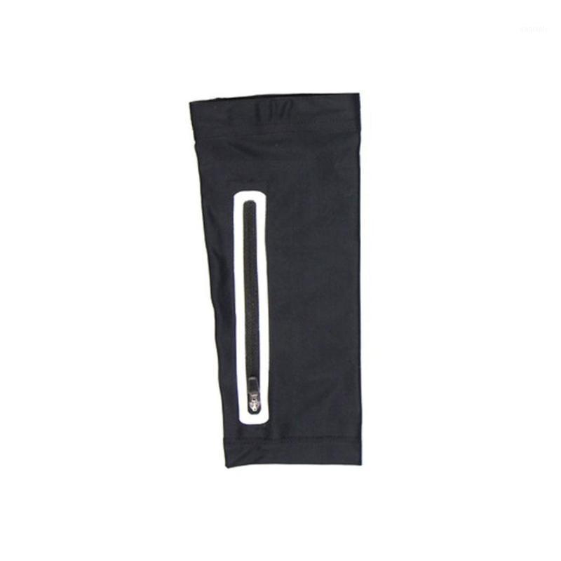 

Outdoor Sports Sunscreen Ice Sleeve Multifunctional Short Arm Seamless Pocket Phone Sleeve Mobile Arm Sleeves Zipper T4P81