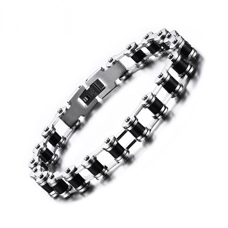 

LISNOIR 2020 Punk Cool Biker Bicycle Motorcycle Chain Bracelet Men Jewelry 316L Stainless Steel Bracelets Bangles Men Gift
