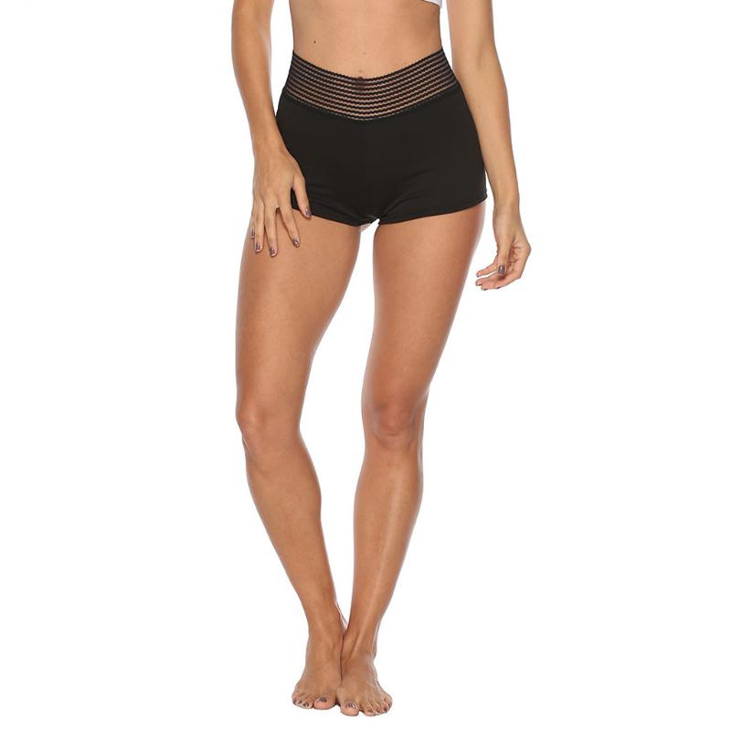 

Ladies High Waist Ruched Lift Yoga Shorts Skinny Tights Stretchy Fitness Fold Lace Shorts Gym Yoga Leggings broek A20, Bk