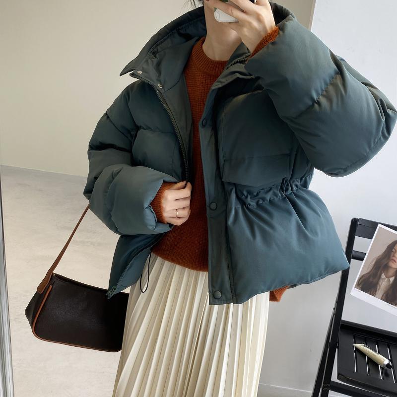 

Thickened Hooded Down Jacket Women's 2020 Winter Short Outwear Cotton Padded Coat Oversize Loose Jackets Female, Beige