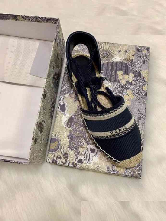 

Sandals Shoe-girl Leisure fisherman Spring/Summer round head embroidered straw loafers versatile flat a foot XT7F, Wear stick