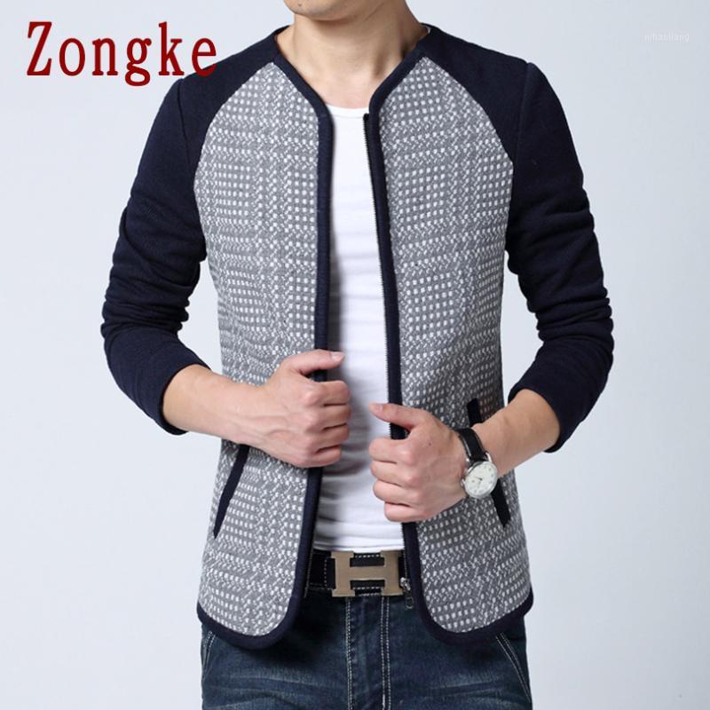 

Zongke Chinese Style Solid Corduroy Jacket Men Streetwear Bomber Jacket Men Clothes Hip Hop Coat 5XL 2019 Spring New1, Gray