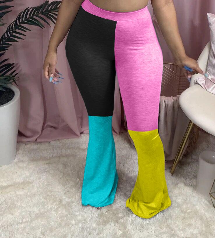 

Hot Casual High Waist Flare Pants Women Fall Elastic Bottoms Leggings Bodycon Cute Bell Bottom Trouser Stretch Sweat Pants