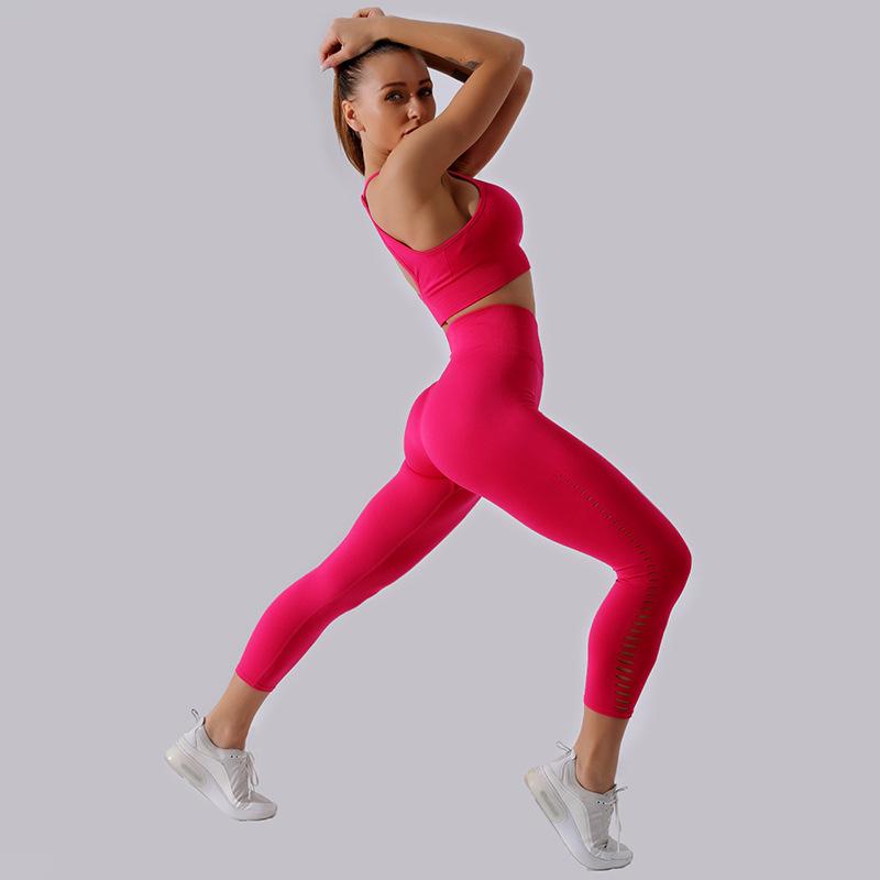 

Women Yoga Sets Fitness Backless Sexy Bra and High Waisted Sports Leggings Workout Set Active Wear Women Gym Set, Black