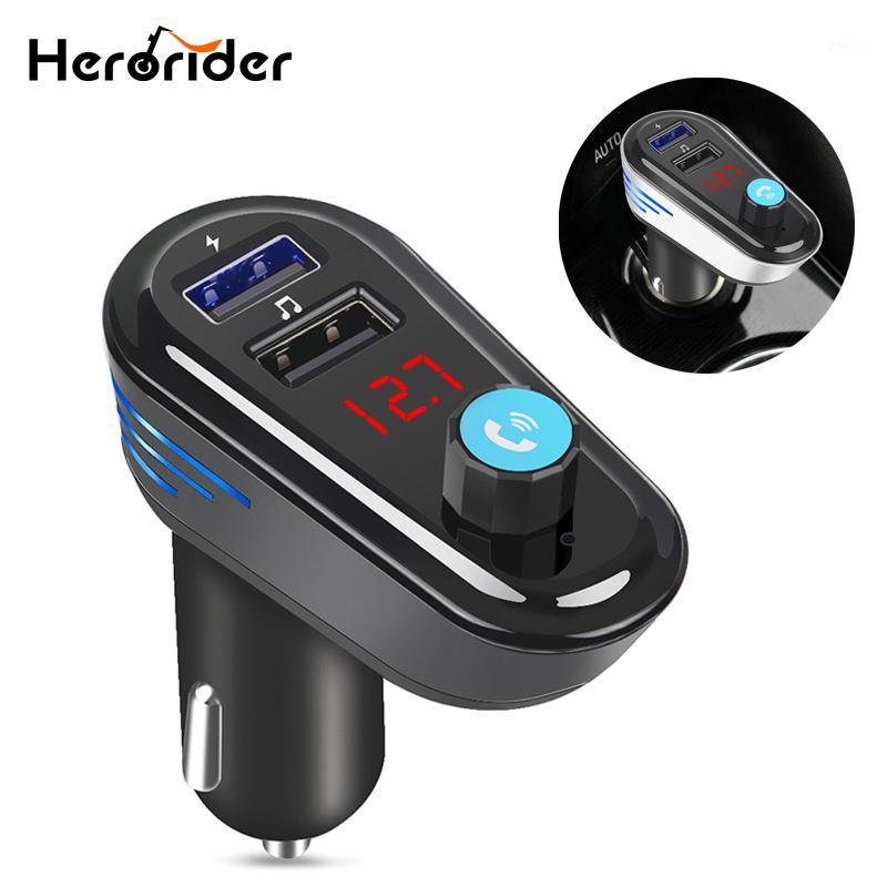 

Herorider Smart USB Charger Mp3 Bluetooth FM Transmitter Modulator Audio Player Handsfree Car Kit Auto FM Modulator Hand free1