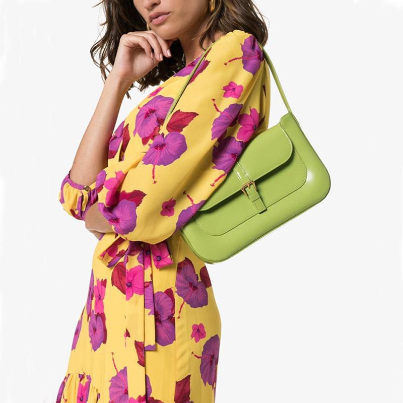 

Women Luxury Bag Leather Handbag Female Small Shoulder Bag Fashion Messenger Pouch Zipper Mobile Phone Handbags, Green handbag