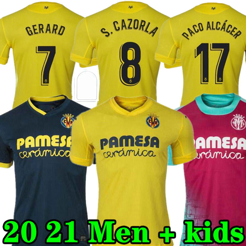 

20 21 Villarreal CF Soccer Jersey 2020 2021 Home Paco Alcacer bacca FORNALS Football Shirt Anguissa S.CAZORLA uniform Adult men + kids kit, Black;yellow