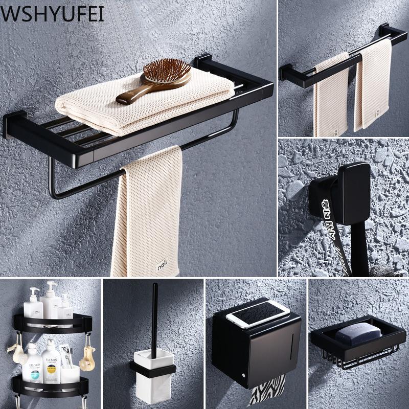 

Black Antique Porcelain Bathroom Shelf Towel Rack Suit Bathroom Shelf Hardware Set Accessories Free Shipping