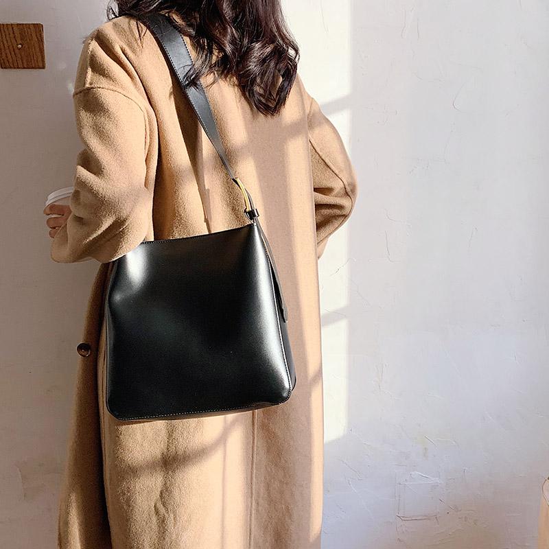 

Simple Pure Color Brand Bags For Women 2021 New Designer Lady Shoulder Bag Daily Office Dating Shopper Bag Female Crossbody, Black