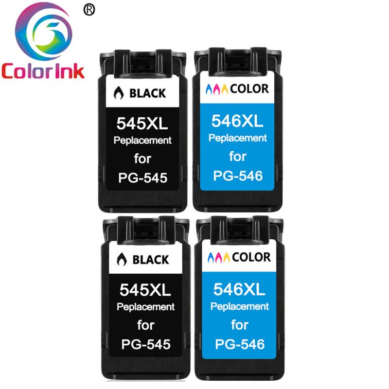 

ColoInk PG545 CL546 Ink Black Tri Color Cartridge for Canon PG 545 CL 546 Pixma IP2850 MX495 MG2450 MG2550 MG2950 NS28 Printer