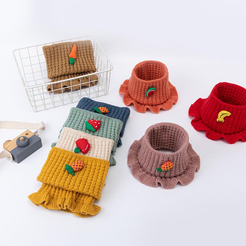 

Children's scarf autumn and winter Baby Bib windproof warm boys and girls lovely children fruit scarf