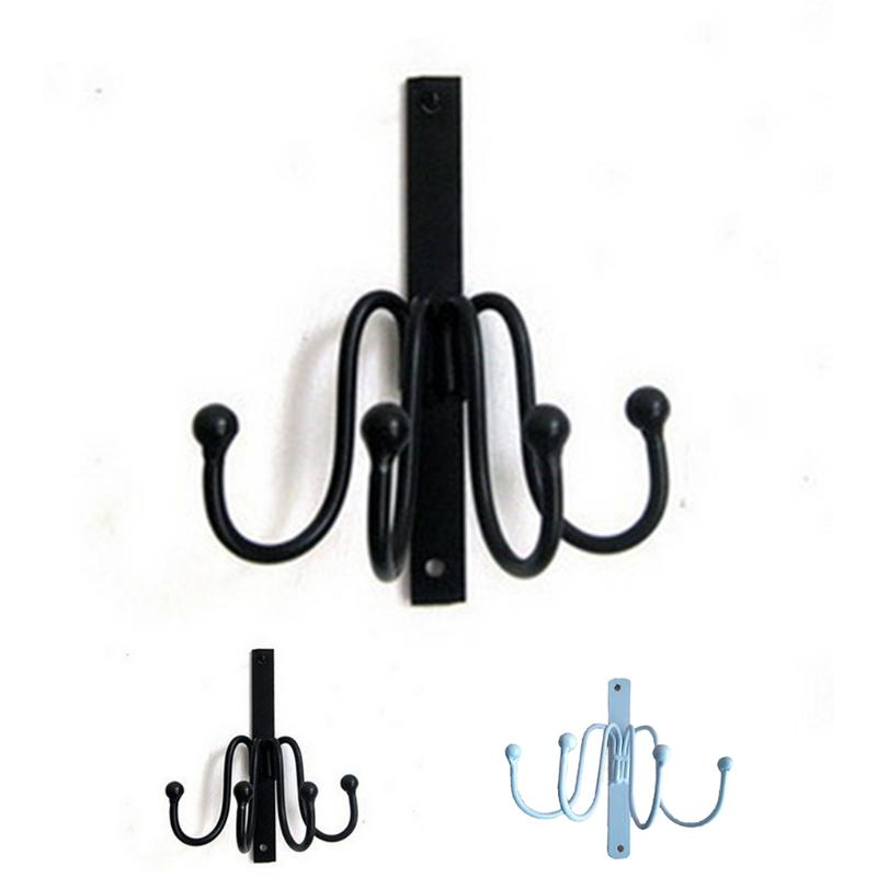 

New Style Wall Door Hook Hanger living room Kitchen Iron hooks for Coat Hat Towel