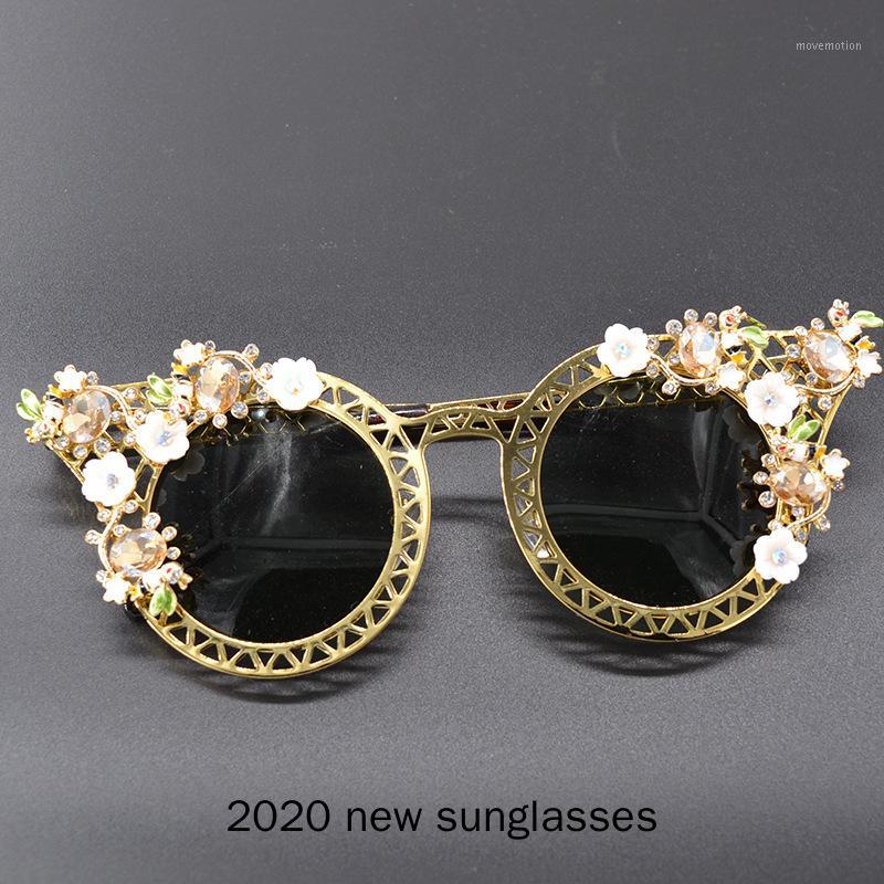 

Luxury Crystal Small Punk Sunglasses Women Diamond Sun Glasses Men Mirror Lens Brand Gold Frame Bling Eyeglasses NX1