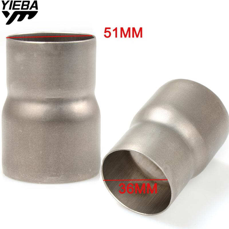

36MM 51MM Universal Exhaust Adapter Reducer Connector Pipe Tube FOR YZF R125 R15 R6 YZF R25 R3 MT-02 MT-25 R1/R1M