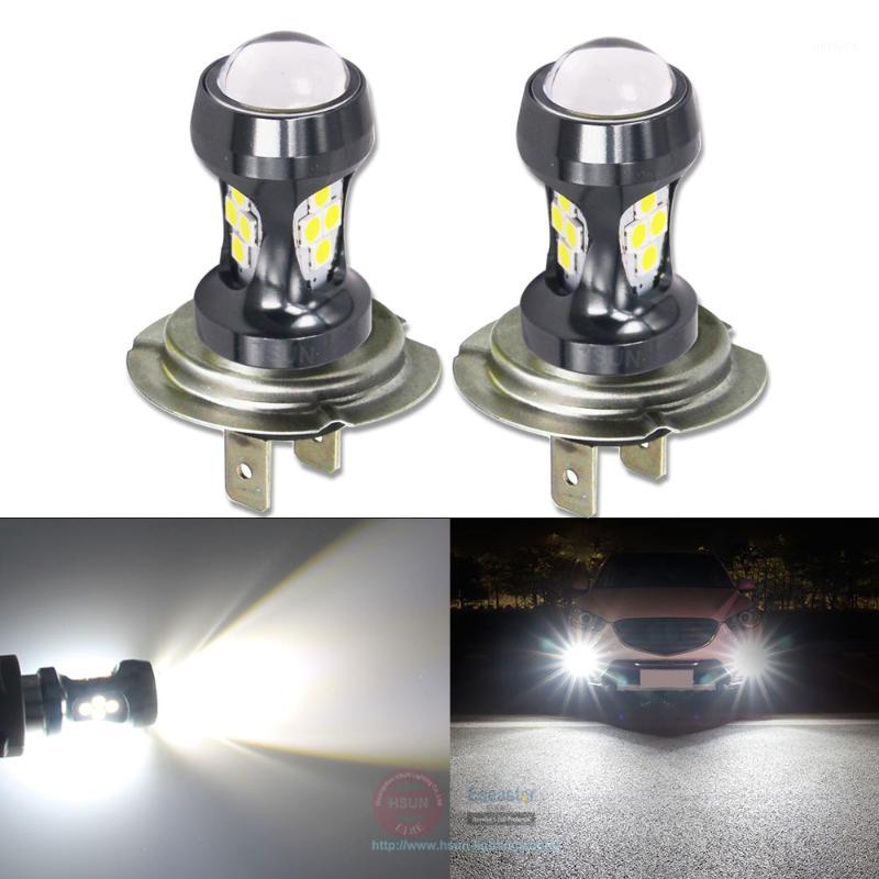 

Eseastar 2Pcs Car Front Fog Lights DRL Daytime Running Light H7 LED Bulbs High Power 2000LM White Yellow Auto H 7 Lamp 12-24V1