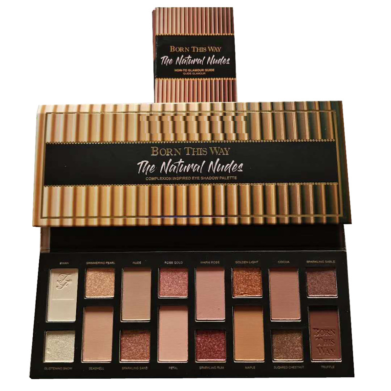 

New Arrival Christmas Eye Shadow Makeup Gift Born This Way Natural Nudes 16 Color Complexion Inspired Eyeshadow Powder Palette Free Shipping, Multi