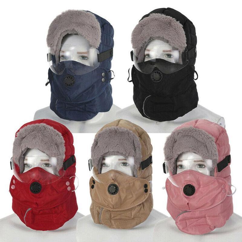 

Winter Flanging Lei Feng Cap Mask Goggles Three-piece Set