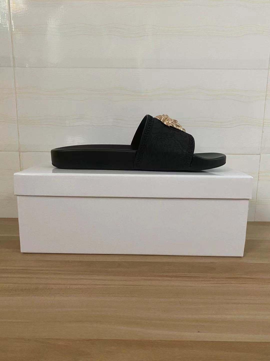 

2022 Slippers Platform Designer Rubber Slides Sandal Floral brocade Fashion Mens Gear bottoms Flip Flops Striped Womens Sandals Designers With Box Loafers