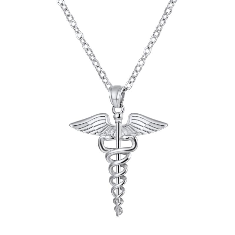 

Gold Silver Color Alert ID Pendants Necklaces for Men Women Animal Necklaces Snake Male Jewelry Gift