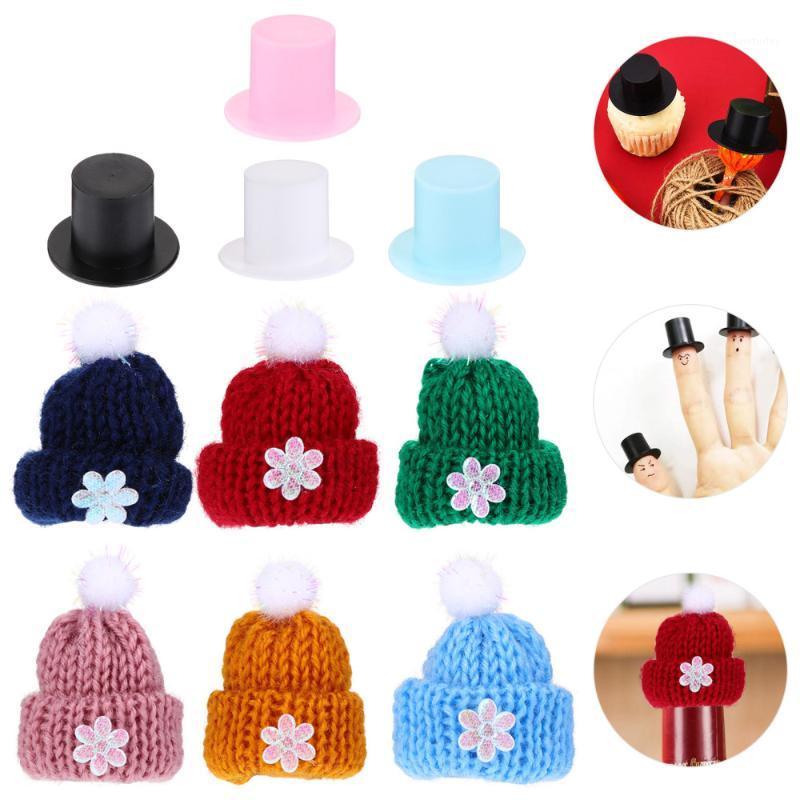 

60pcs Christmas Craft Accessories Mini Colorful Clown Caps and Knitted Hats1