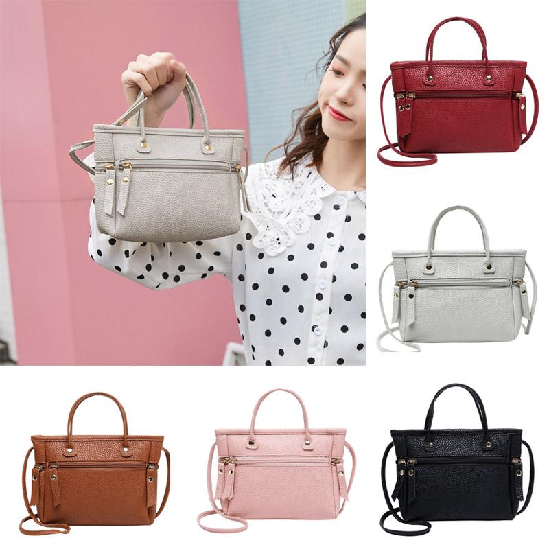 

Women Mini Crossbody Bag Lady PU Leather Shoulder Bags Handbag B88, Gray