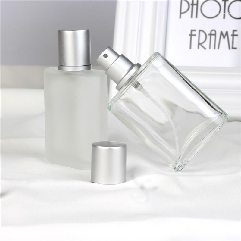 

Hot Sale 1 Piece 30ML Fashion Portable Frosting Glass Perfume Bottle With Aluminum Atomizer Empty Cosmetic Container For Travel1