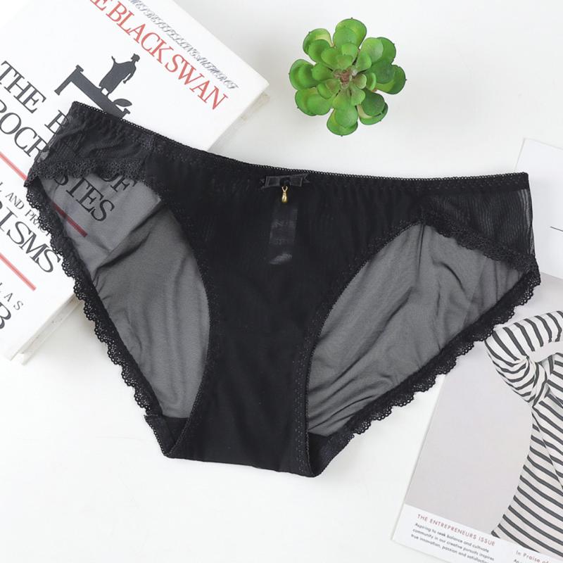 

New Lace Sexy Temptation Ladies Underwear Ultra-Thin Perspective Breathable Sexy Briefs, White