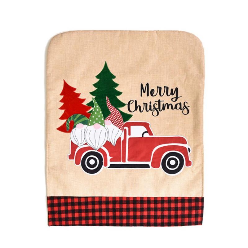

Christmas Decoration Chair Cover Creative Chair Back Cover Backrest Flower Style*