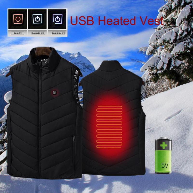 

Couple Super Warm Heated Vest For Men And Women Thermal Vest USB Charging Coat Heated For Teenagers Fishing Skiing Winter1, Red