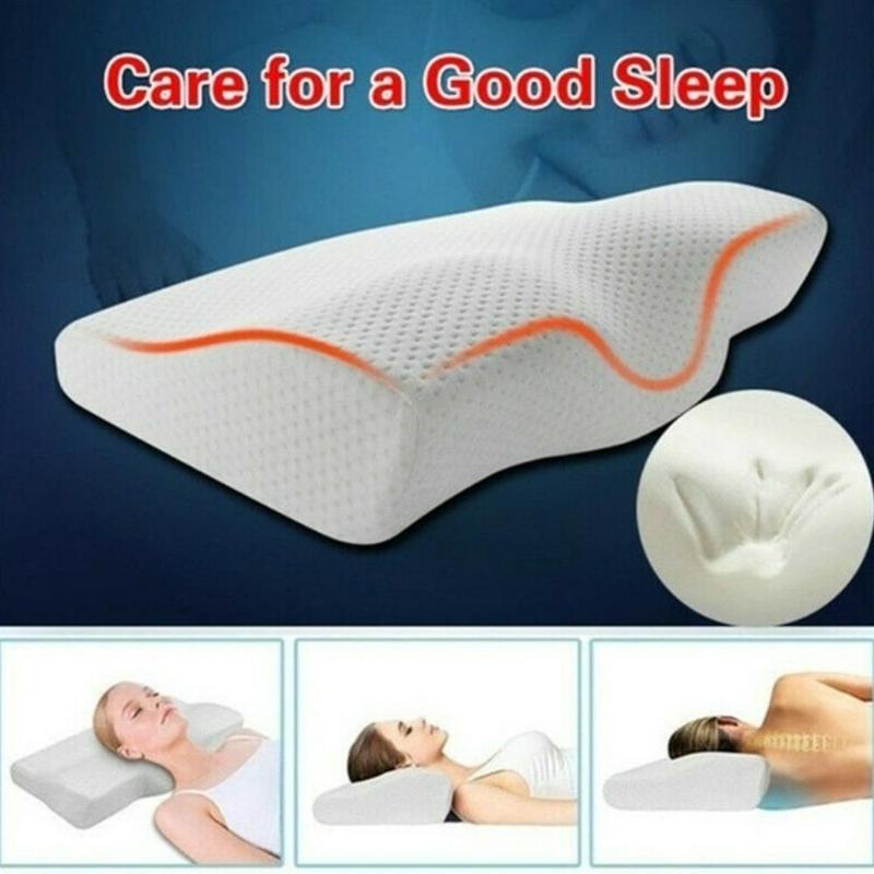 

Contour Memory Foam Cervical Pillow Orthopedic Neck Pain Pillow for Side Back Stomach Sleeper White Case Pillows
