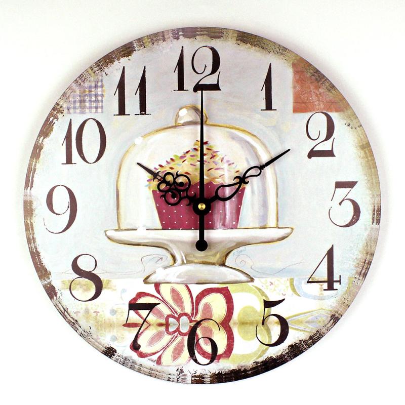 

Living Room Beautiful Modern Decoration Big Wall Clock Delicious Cake Decorate Watch Waterproof Mute Large Wall Clock