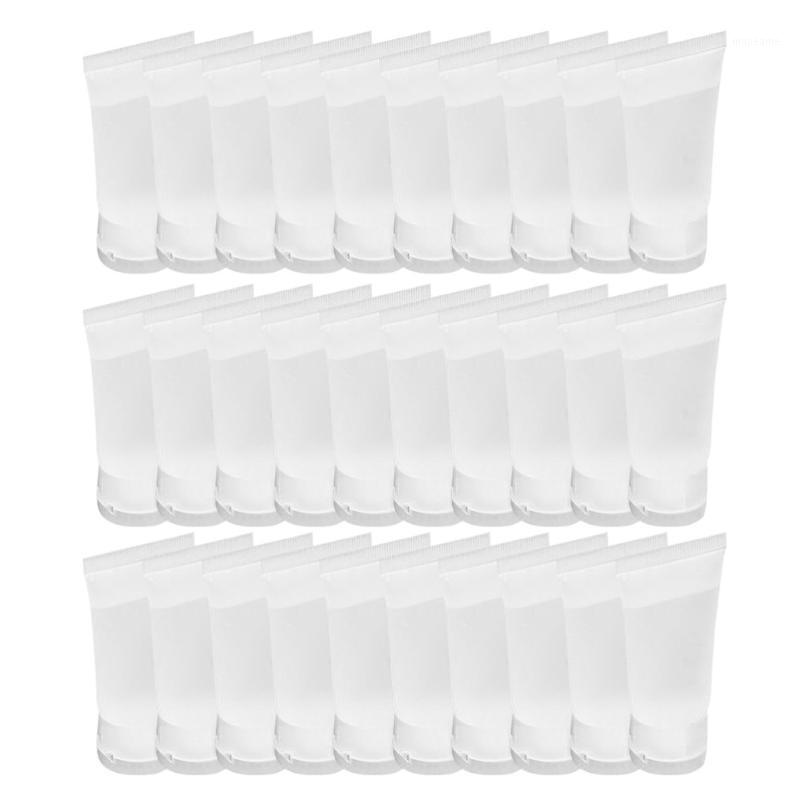 

50pcs 10ml Refillable Bottle Travel Squeeze Bottle Leakproof Storage Container with Flip Cap for Shampoo Facial Cleanser Toner H1