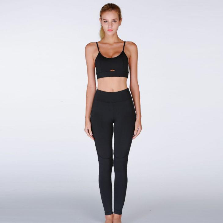 

2020 New Solid O-neck Sleeveless Top and Long Pant Yoga Sets Fitness Sportwear Women Workout Set Sport Gym Lady Clothing, 01