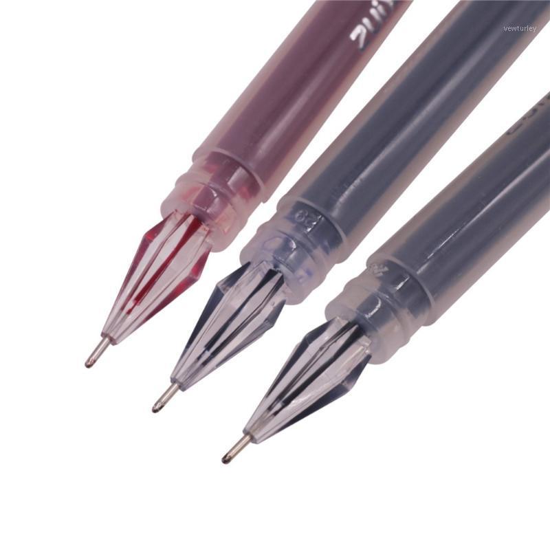 

1-6 Pcs 0.38mm Large-capacity Ink Diamond Tip Red Blue Black Refill Gel Pen Student Stationery Writing Pen Office Shop1