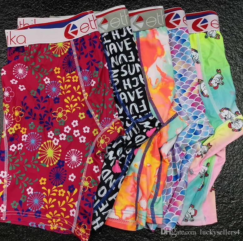 

In Stock Luxary Plus Size Sexy Boxer Long Leg Print Hollywood Ethika Mens Designer Boxers Underwear Men Knee Length Beach Underpants Man453, Mixed