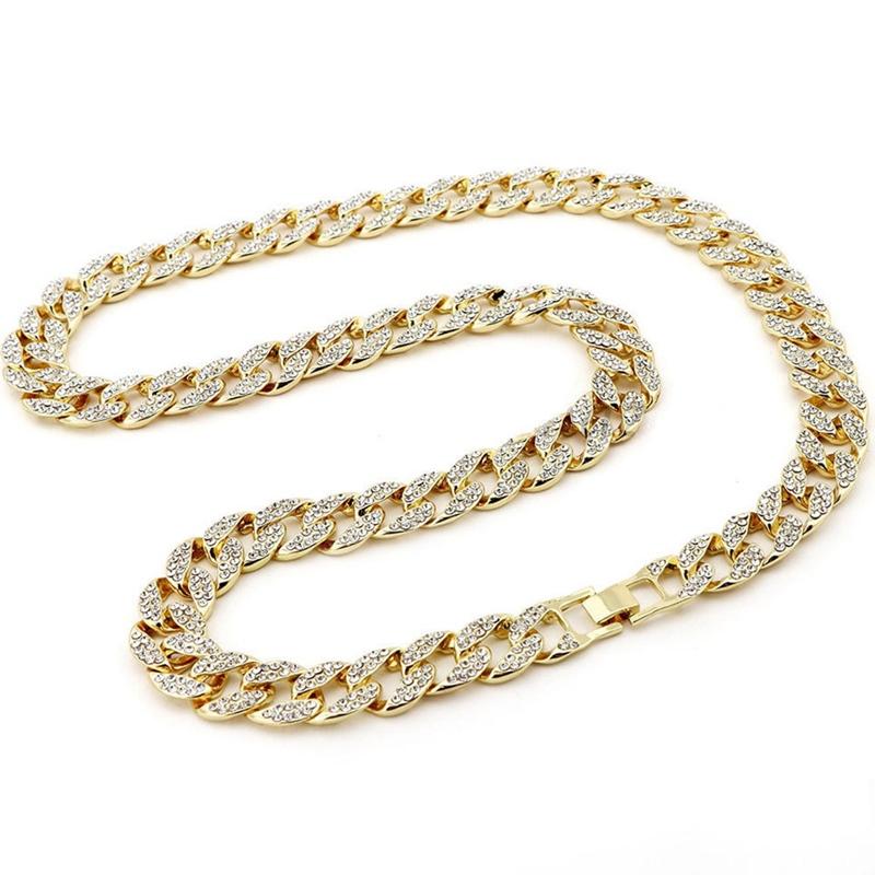

Necklace For Men sweet Hip Hop Paved Rhinestones Necklace Jewelry