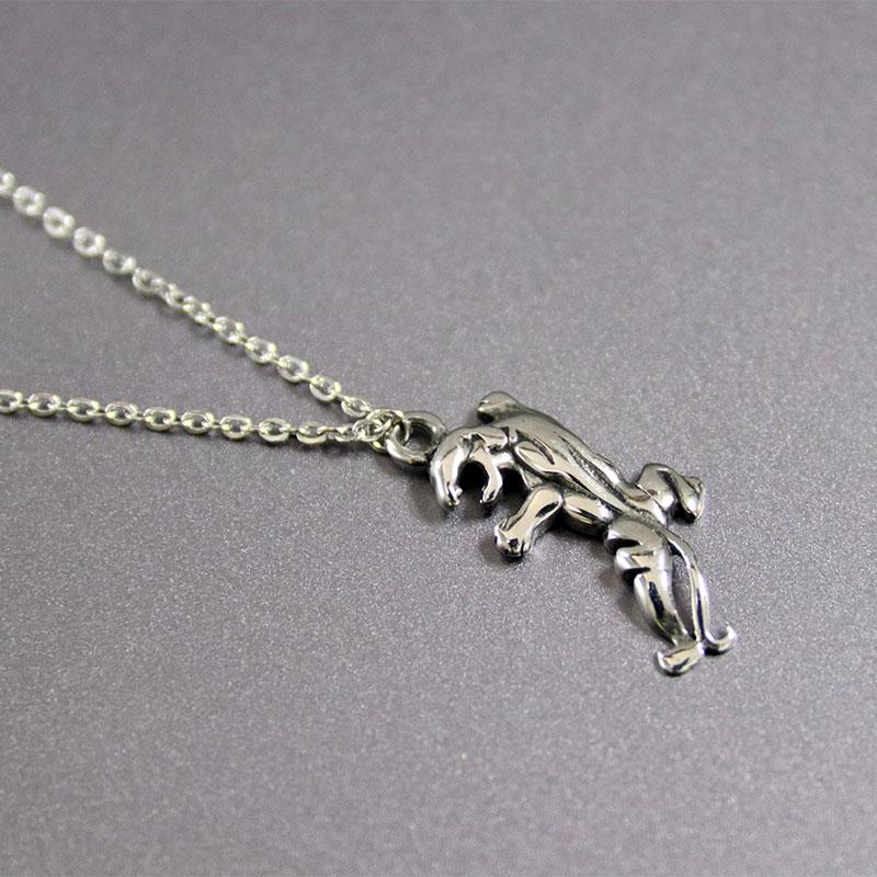

1pc Gothic Monster Stainless Steel Custom Necklace Vintage 3D Animal Leopard Pendants Necklaces Geek Men Kids Memorial Jewelry