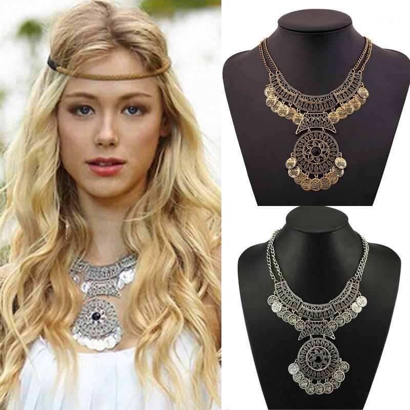 

Chokers Bohemian Vintage Double Chain Coin Statement Necklace 2021 Women Gypsy Ethnic Turkish Jewelry Collares Collier Femme1