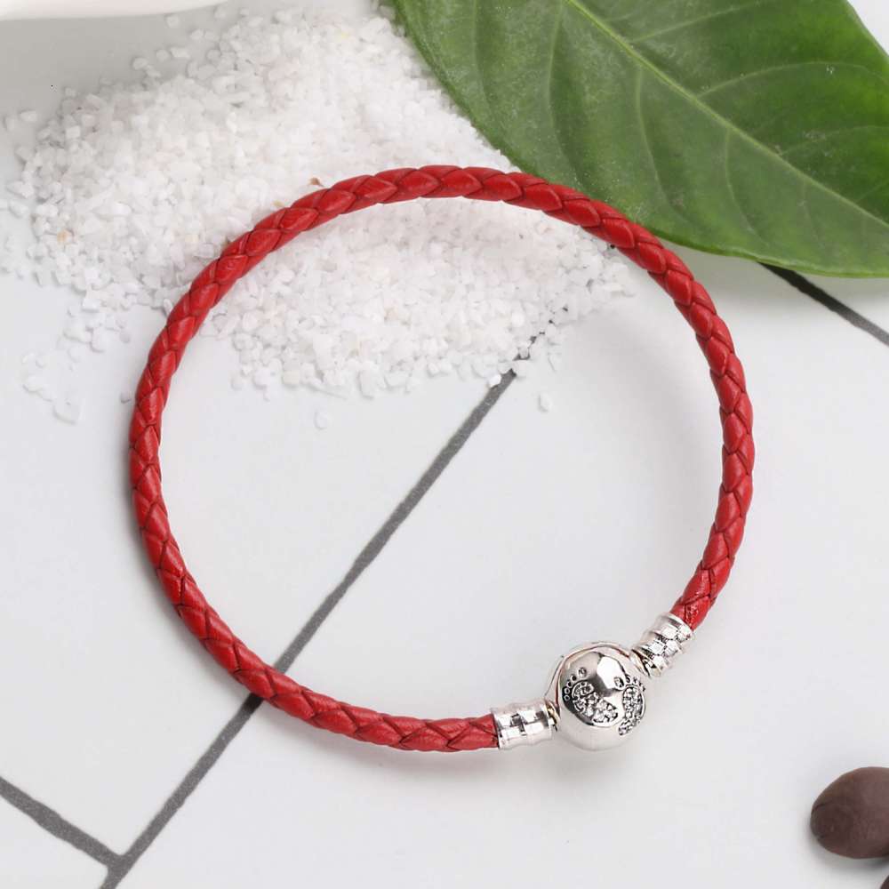 

Luxurys Designers Fashion T015 hand rope bracelet red single circle cow leather birthday couple's first ornament women's gift