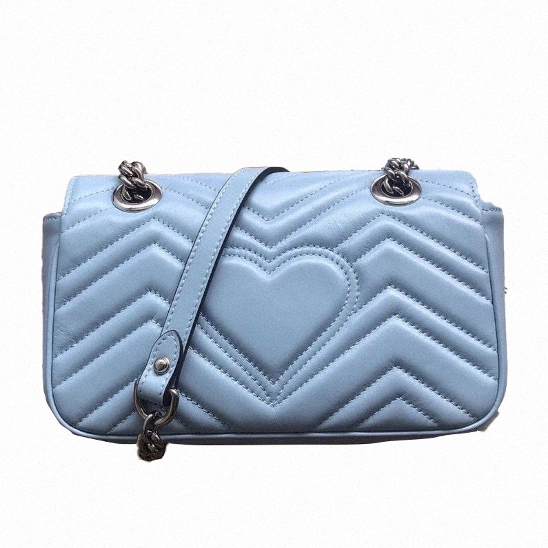 

Marmont bag Love heart V Wave Pattern Satchel Shoulder Bag Chain Handbags Crossbody Purse Lady Leather Classic Style Tote Bags double g [with box] fashion I6XF#, Customize