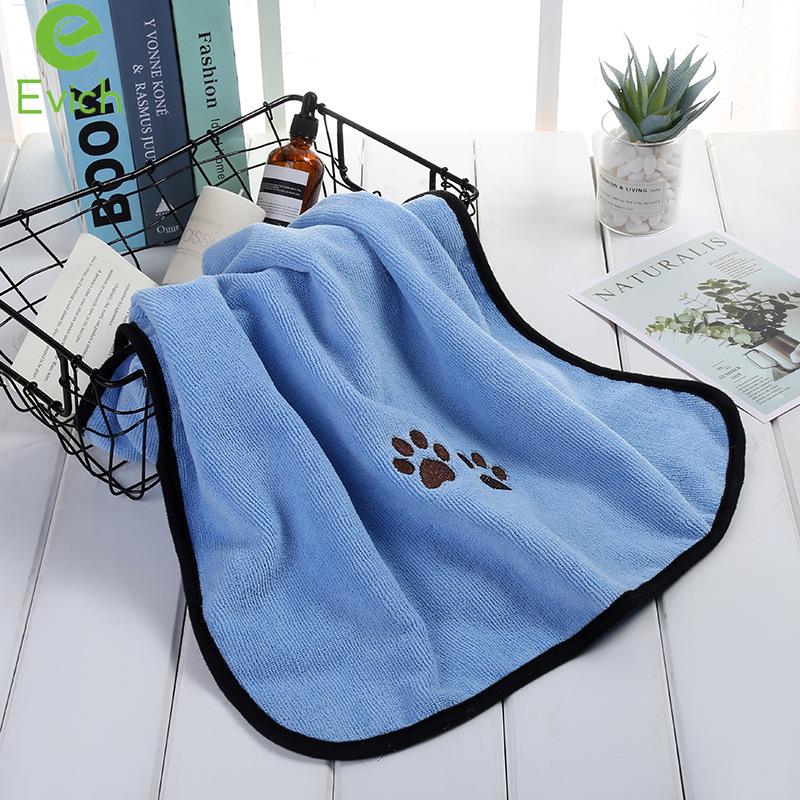 

EVICH Pet Products Bath Towels Super-soft Comfortable and Durable with Microfiber Embroidery for Pets JY121, Blue